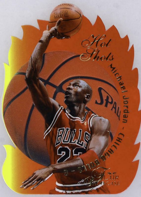 Michael Jordan 1996 Flair Showcase #1 Hot Shots SGC 6