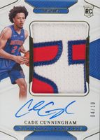 Cade Cunningham 2021 National Treasures #123 Rookie Patch Auto - Gold ...