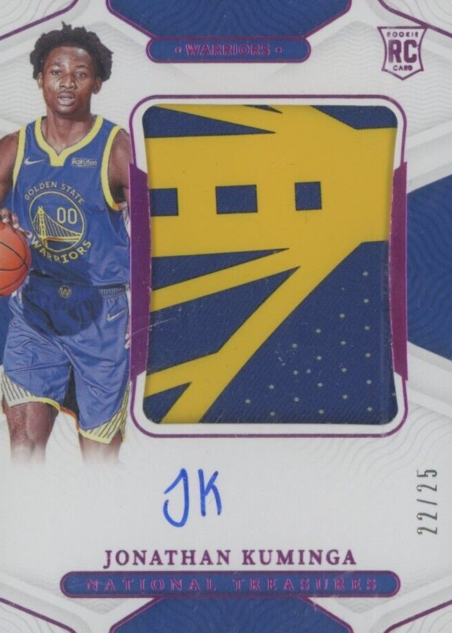 Jonathan Kuminga 2021 National Treasures #119 Rookie Patch Auto