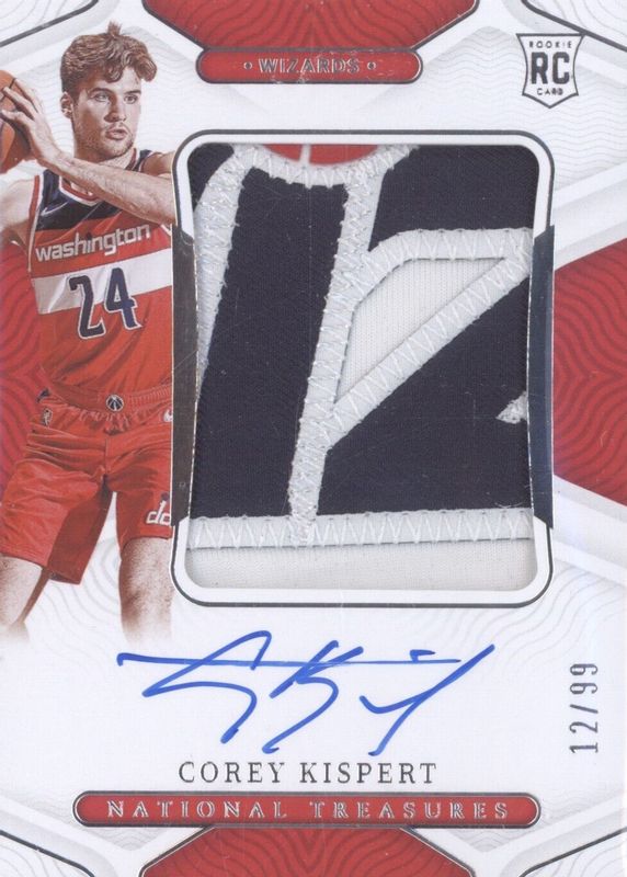 Corey Kispert 2021 National Treasures #112 Rookie Patch Auto /99 