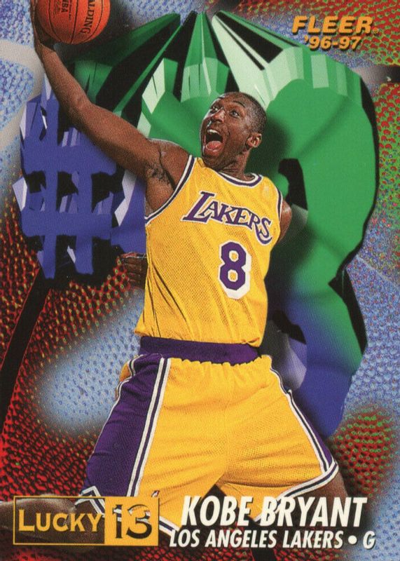 Kobe Bryant 1996 Fleer #13 Lucky 13 Rookie RAW