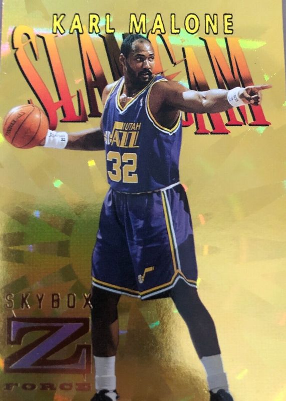 Karl Malone 1996 SkyBox Z-Force #SC7 Slam Cam RAW