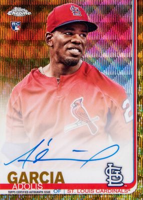 2019 Topps Chrome #RA-AG Rookie Auto - Gold Wave Refractor /50