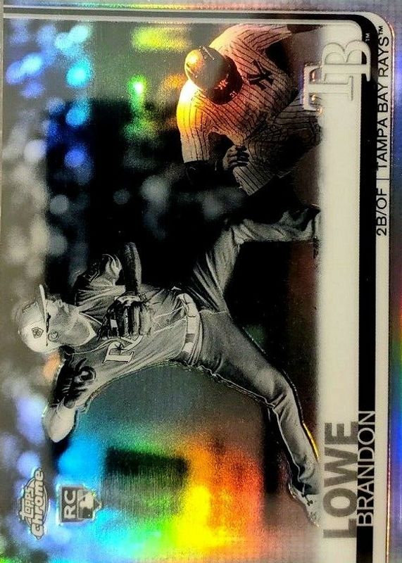 Brandon Lowe 2019 Topps Chrome #151 Negative Refractor Rookie RAW