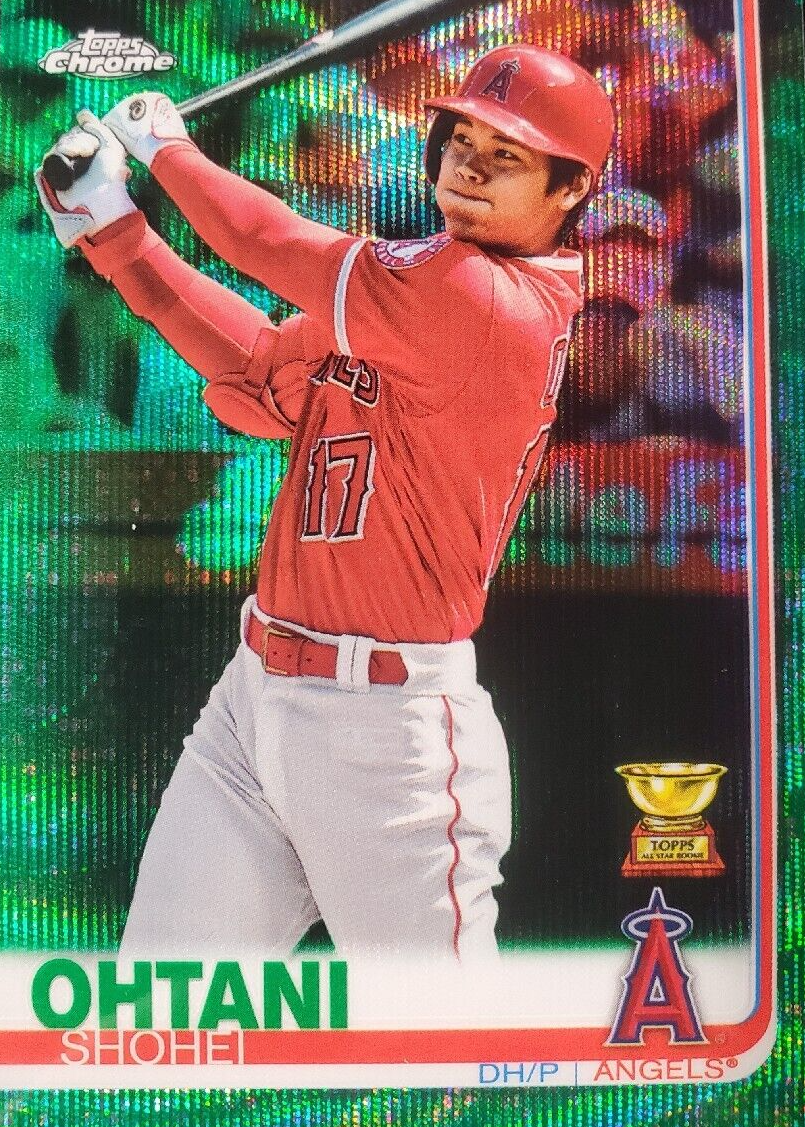 Shohei Ohtani 2019 Topps Chrome #1 Green Wave Refractor /99