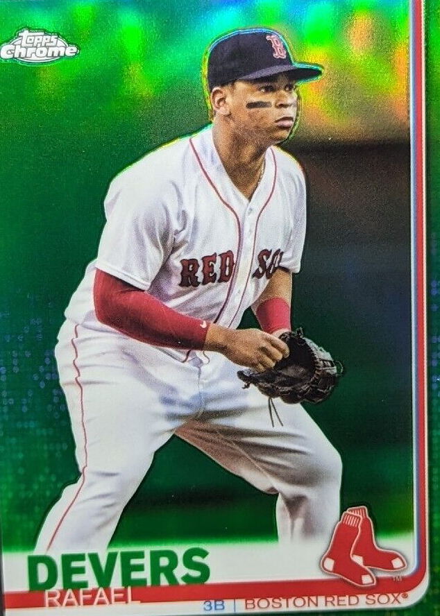 Rafael Devers 2019 Topps Chrome #184 Green Refractor /99 Price