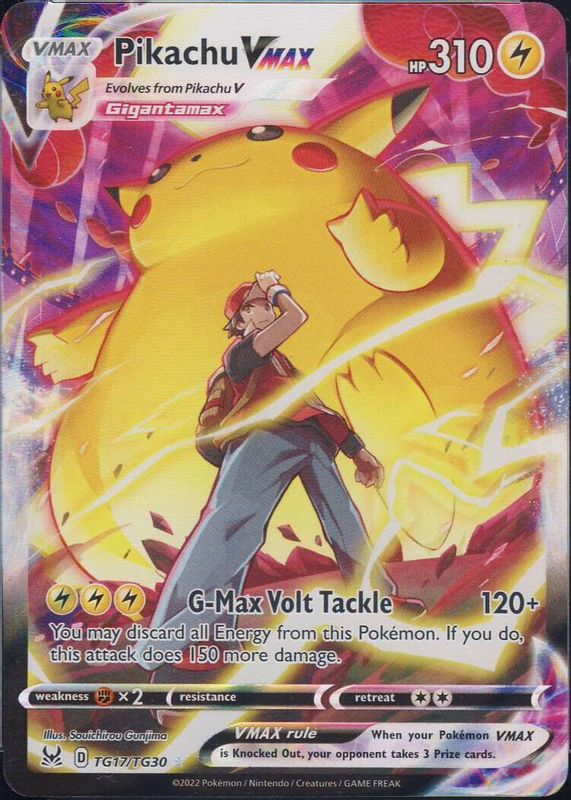 Pikachu VMAX 2022 Sword & Shield: Lost Origin #TG17/TG30 Holo (Trainer Gallery)