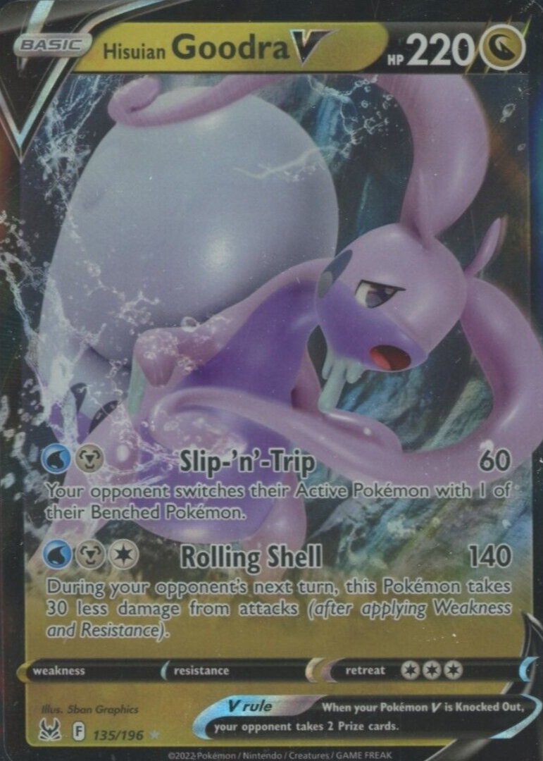 Hisuian Goodra V 2022 Sword & Shield: Lost Origin #135/196 Holo
