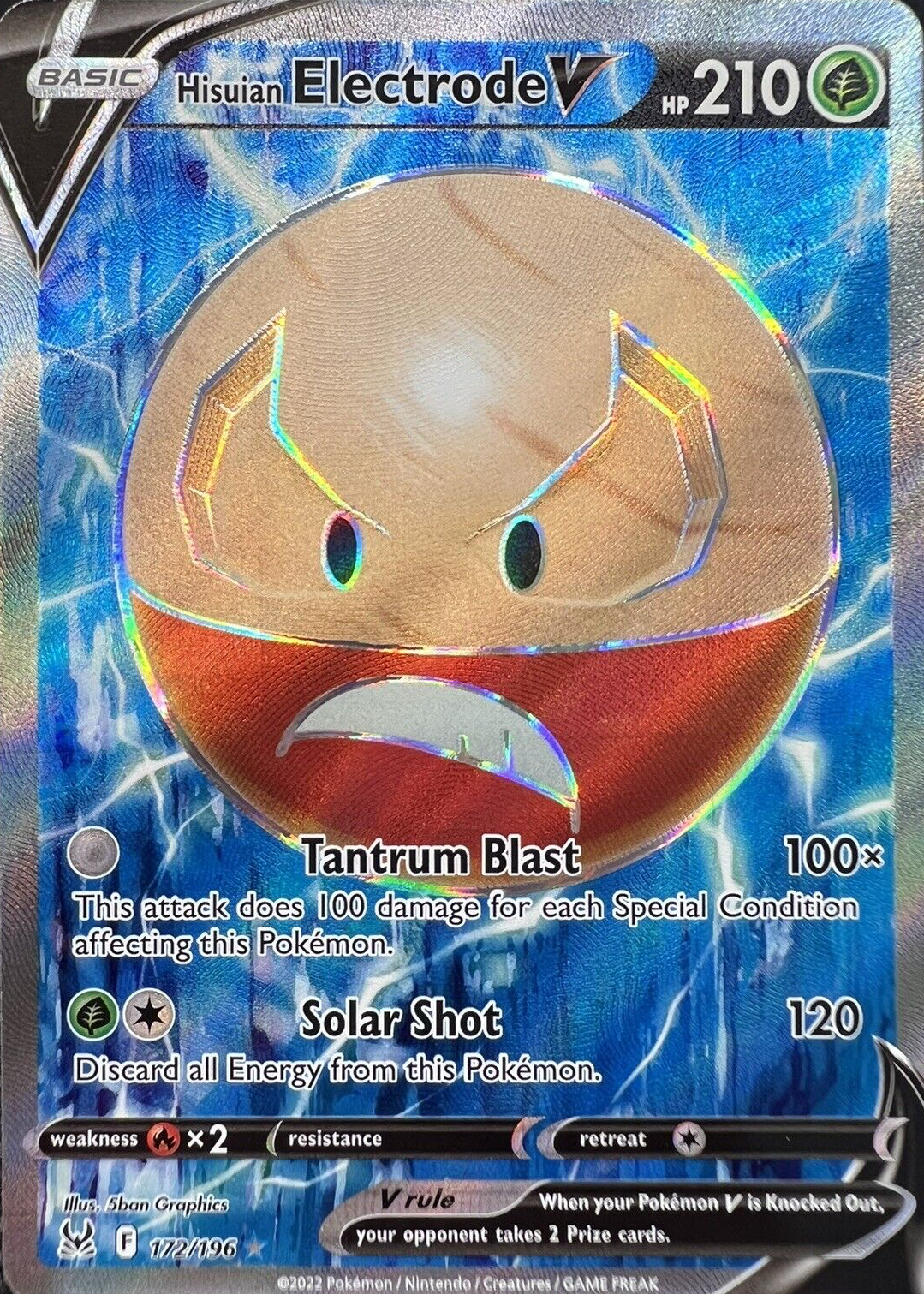 Hisuian Electrode V 2022 Sword & Shield: Lost Origin #172/196 Holo (Full  Art) Price Guide - Sports Card Investor