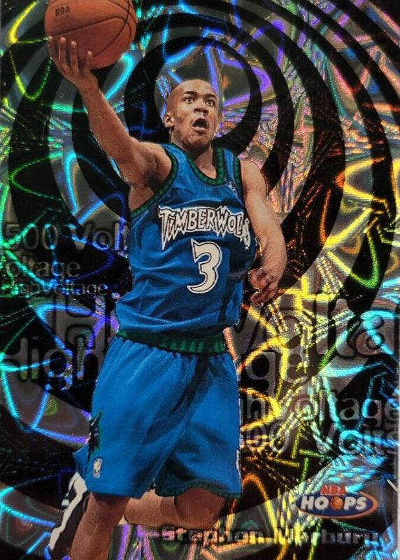 Stephon Marbury 1997 Hoops #11HV High Voltage - 500 Volts /500 PSA 7