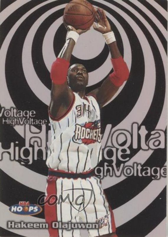 Hakeem Olajuwon 1997 Hoops #19HV High Voltage PSA 10