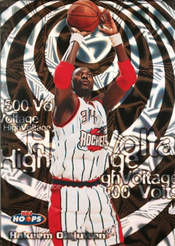 Hakeem Olajuwon 1997 Hoops #19HV High Voltage - 500 Volts /500 RAW