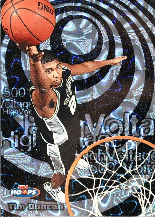 Tim Duncan 1997 Hoops #15HV High Voltage - 500 Volts /500 Price 