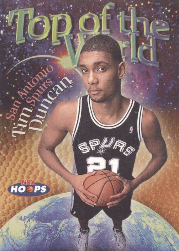 Tim Duncan 1997 Hoops #1TW Top of the World Rookie BGS 10 PRISTINE