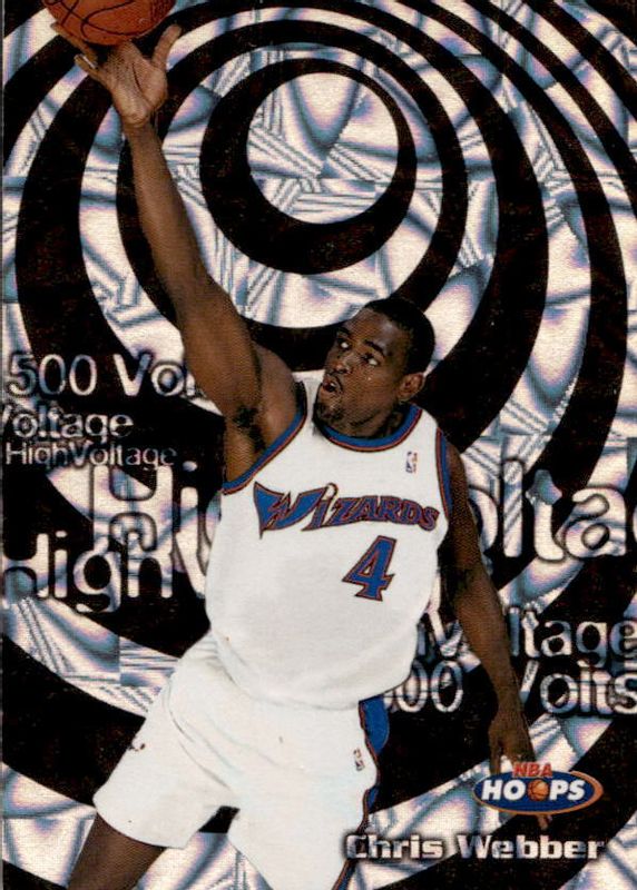 Chris Webber 1997 Hoops #12HV High Voltage - 500 Volts /500 PSA 8