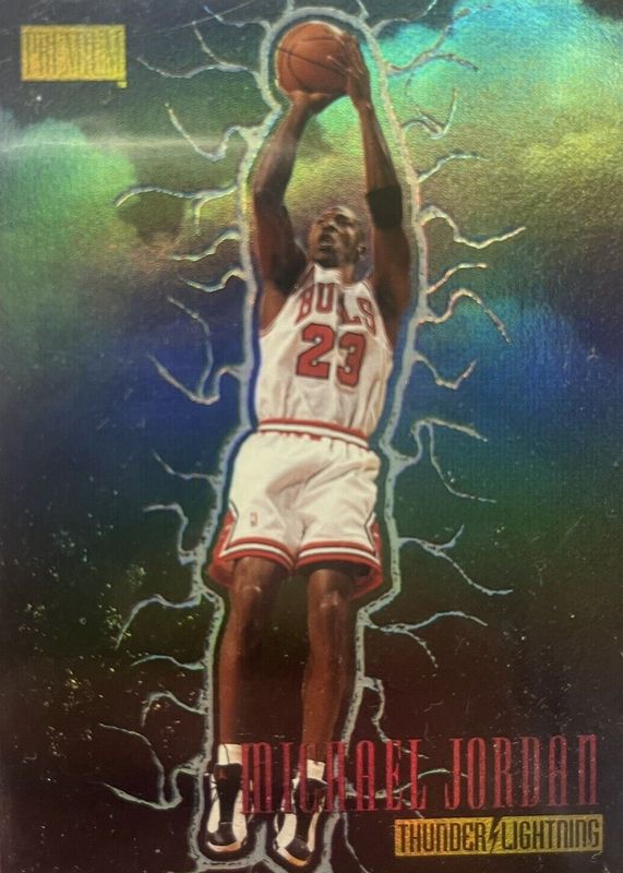 Michael Jordan 1997 SkyBox Premium #5TL Thunder & Lightning PSA 9