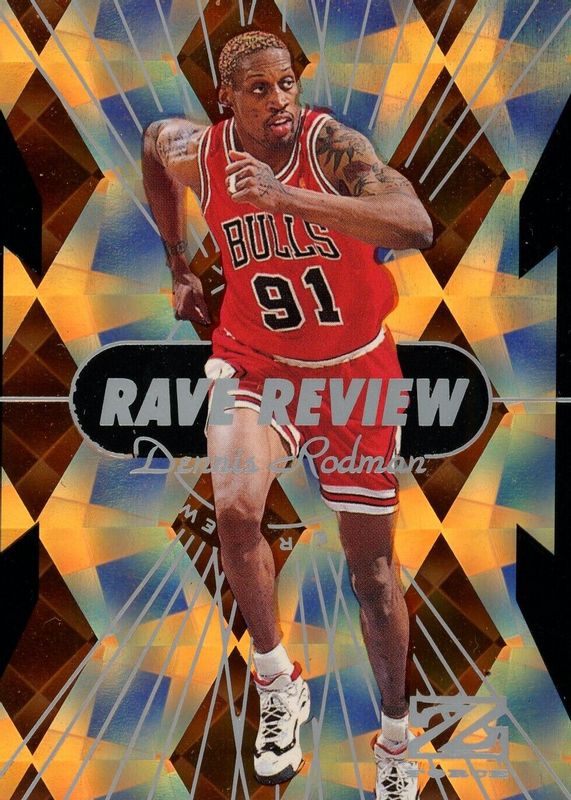 Dennis Rodman 1997 SkyBox Z-Force #12 Rave Reviews RAW