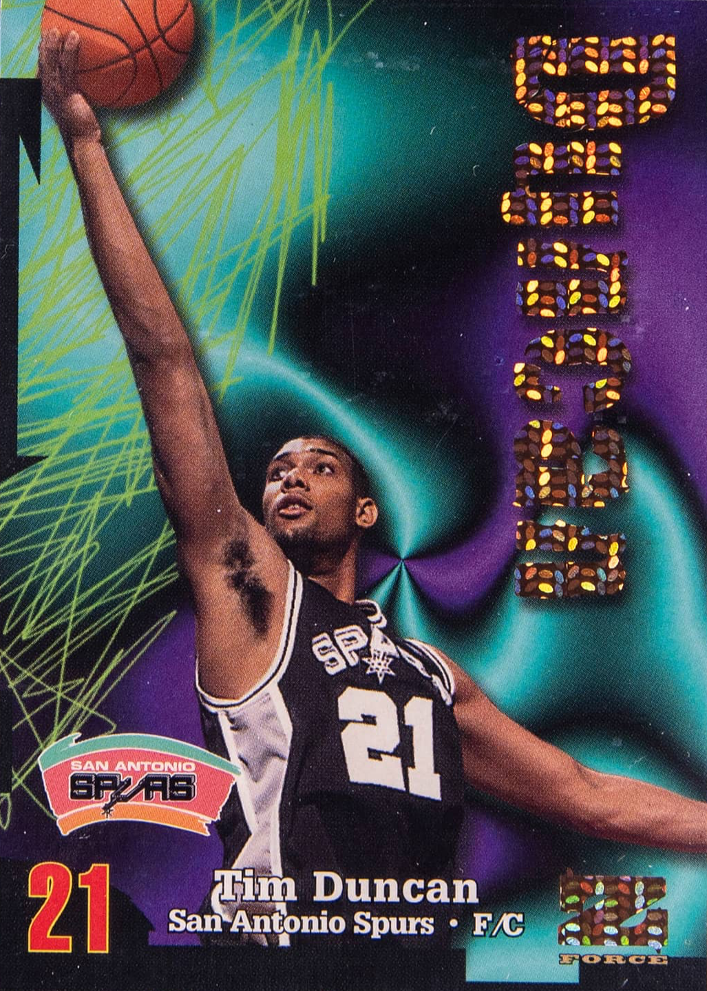 Tim Duncan 1997 SkyBox Z-Force #111 Super Rave /50 Price