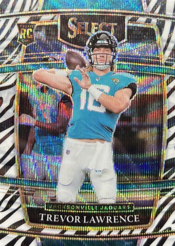 Trevor Lawrence 2021 Select #43 Concourse Zebra /(SSP) Rookie PSA 10