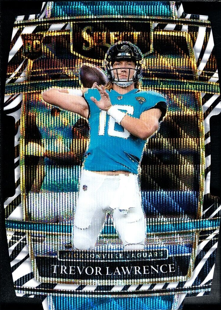 Trevor Lawrence 2021 Select #43 Concourse Zebra Die-Cut /(SSP