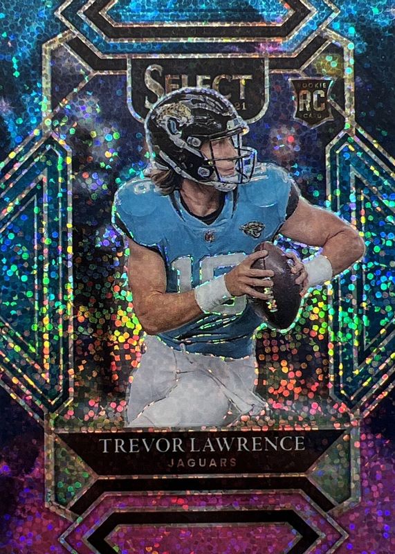 Trevor Lawrence 2021 Select #243 Club Level Cosmic /(SSP) Rookie PSA 9