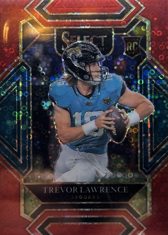 Trevor Lawrence 2021 Select #243 Club Level Red Disco /49 Price
