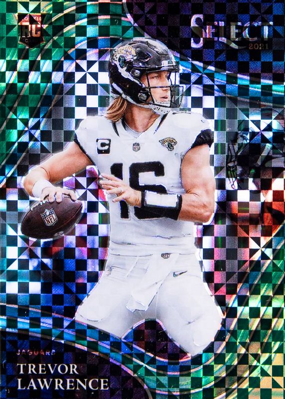 Trevor Lawrence 2021 Select #343 Field Level Green /5 Rookie RAW