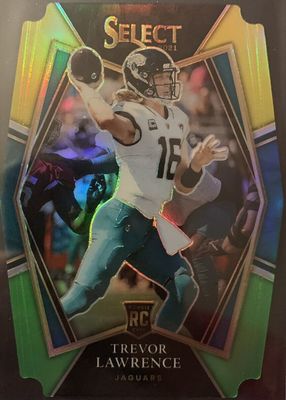 2021 Select #143 Premier Level Green & Yellow Die-Cut