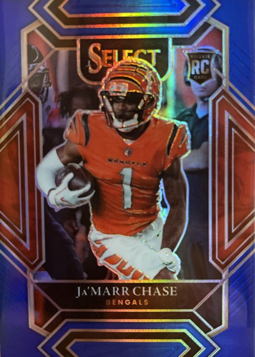 Ja'Marr Chase 2021 Select #247 Club Level Blue /99 Price Guide