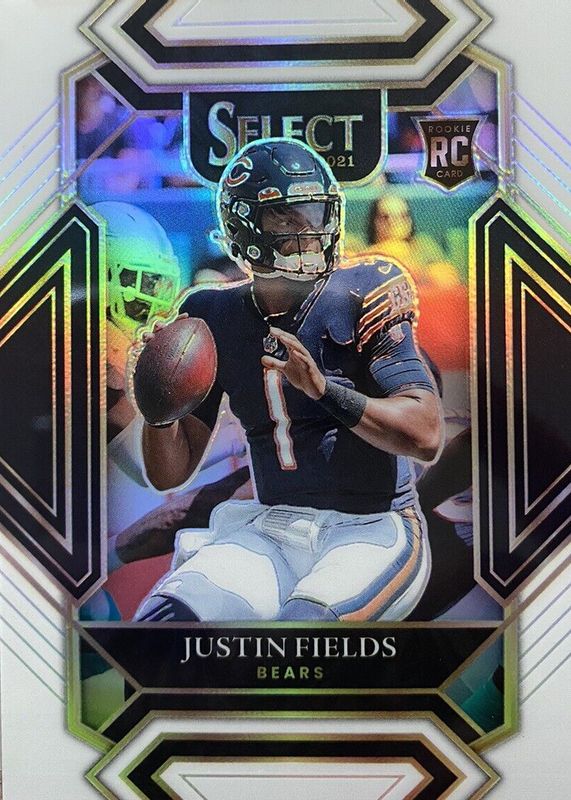 Justin Fields 2021 Select #250 Club Level White /35 Rookie BGS 9.5