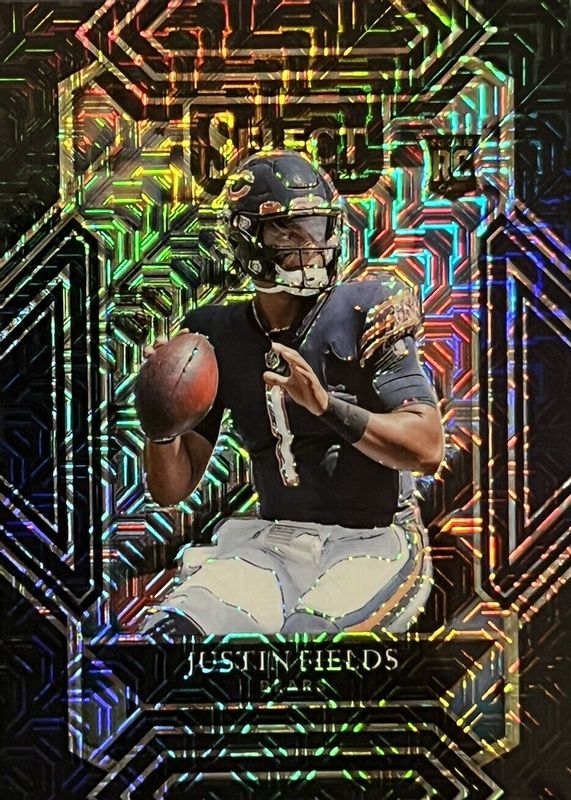 Justin Fields 2021 Select #250 Club Level Black /1 Rookie SGC 9