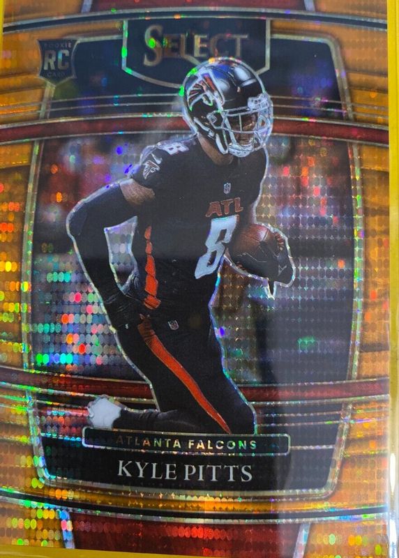 Kyle Pitts 2021 Select #46 Concourse Neon Orange Pulsar /7 Rookie SGC 10