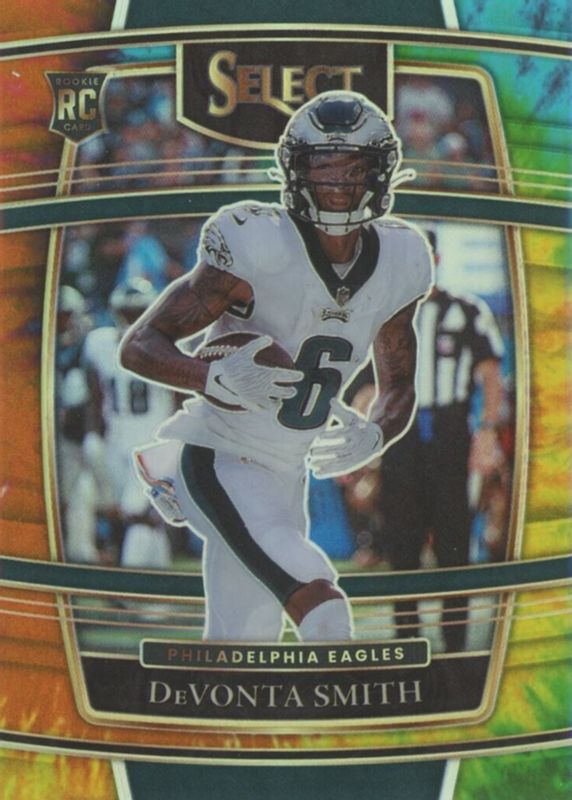 DeVonta Smith 2021 Select #49 Concourse Tie-Dye /25 Rookie RAW