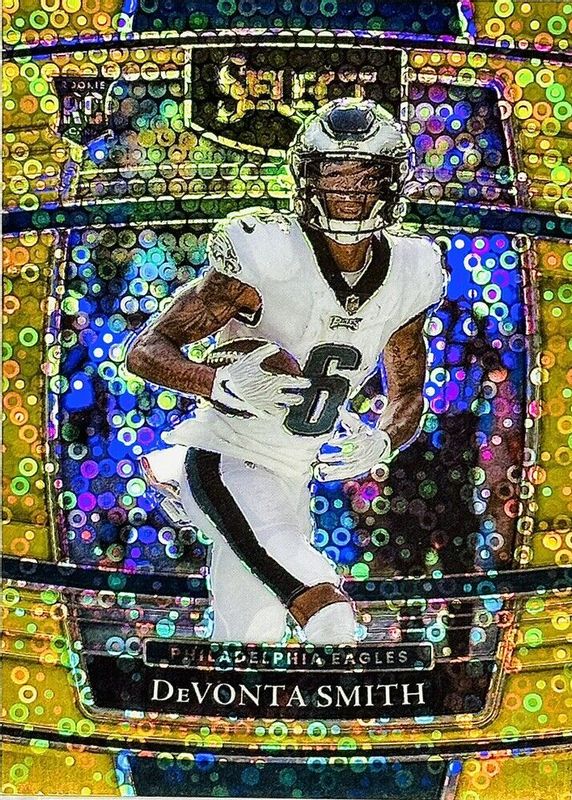 DeVonta Smith 2021 Select #49 Concourse Gold Disco /10 Rookie RAW