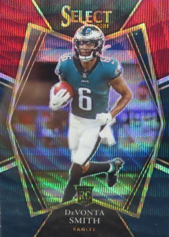 DeVonta Smith 2021 Select #149 Premier Level Tri-Color /199 Rookie SGC 10