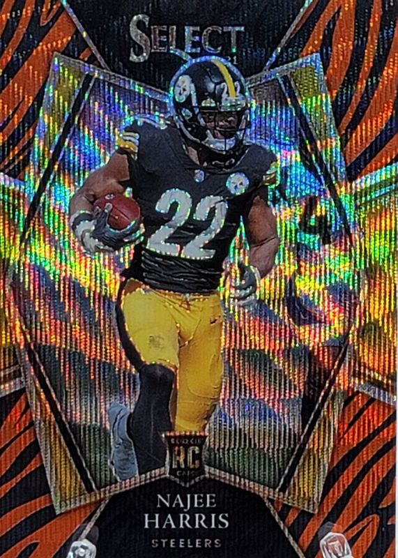 Najee Harris 2021 Select #153 Premier Level Tiger /(SSP) Rookie PSA 10