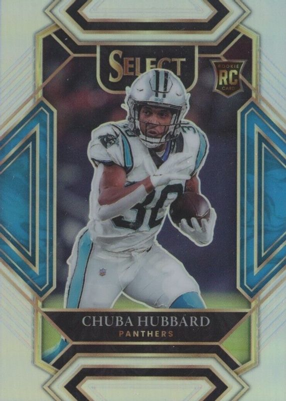 Chuba Hubbard 2021 Select #276 Club Level Silver Rookie PSA 10