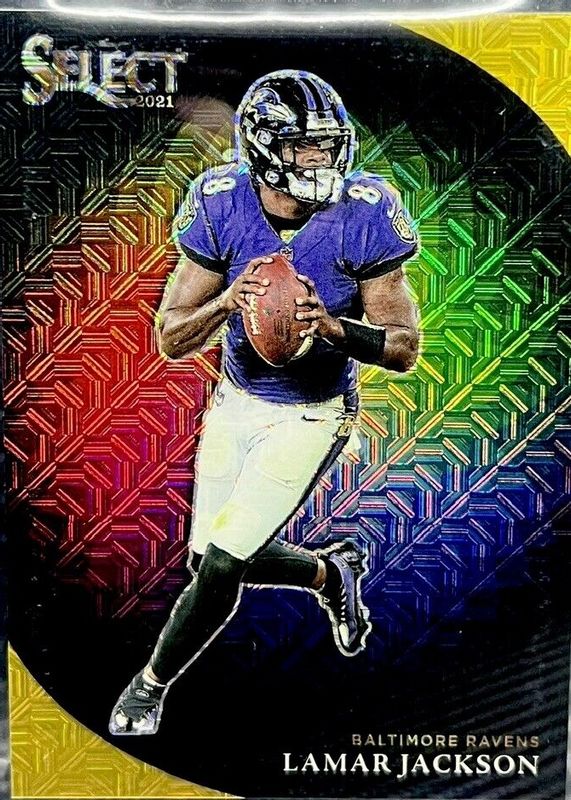 Lamar Jackson 2021 Select #CW-5 Color Wheel - Gold /10 RAW