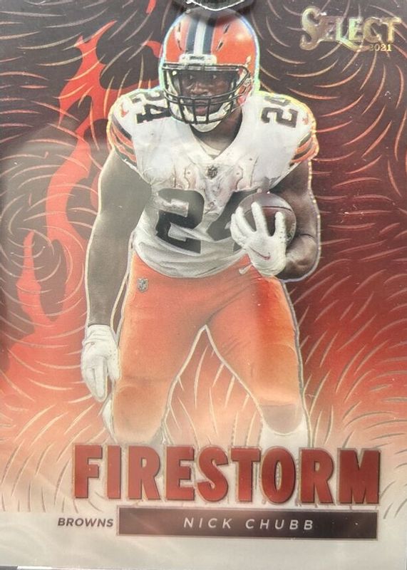 Nick Chubb 2021 Select #FS-9 Firestorm PSA 10