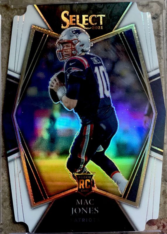 Mac Jones 2021 Select #151 Premier Level White Die-Cut /99 Rookie SGC 9.5