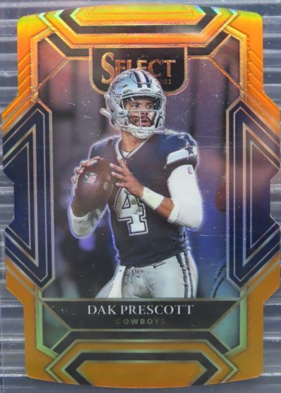 Dak Prescott 2021 Select #211 Club Level Orange Die-Cut /249 RAW