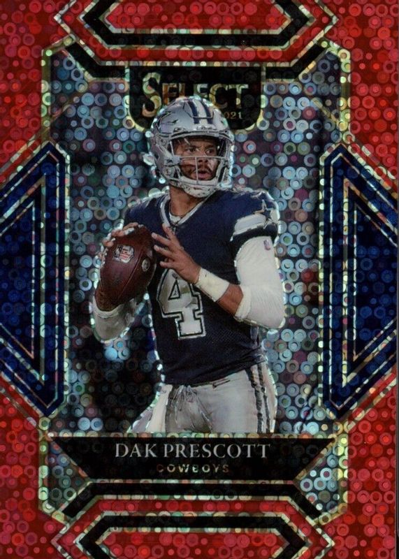 Dak Prescott 2021 Select #211 Club Level Red Disco /49 RAW