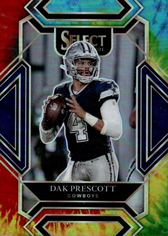 Dak Prescott 2021 Select #211 Club Level Tie-Dye /25 RAW