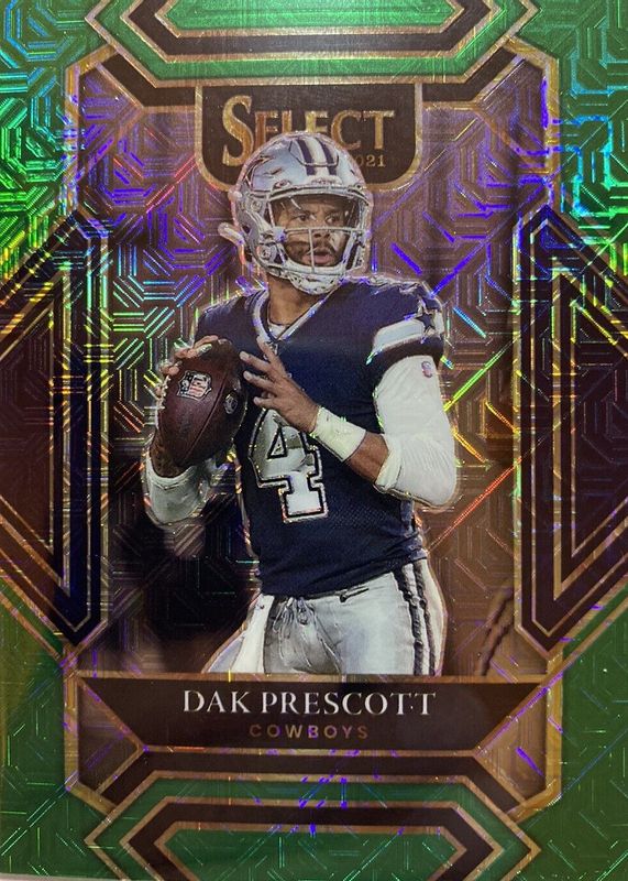 Dak Prescott 2021 Select #211 Club Level Green /5 RAW