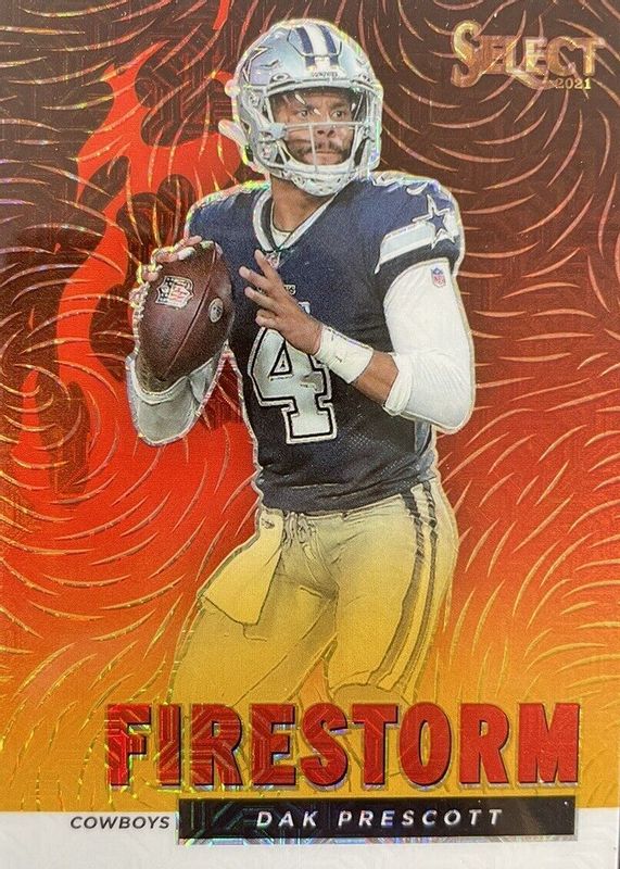 Dak Prescott 2021 Select #FS-6 Firestorm - Gold /10 RAW
