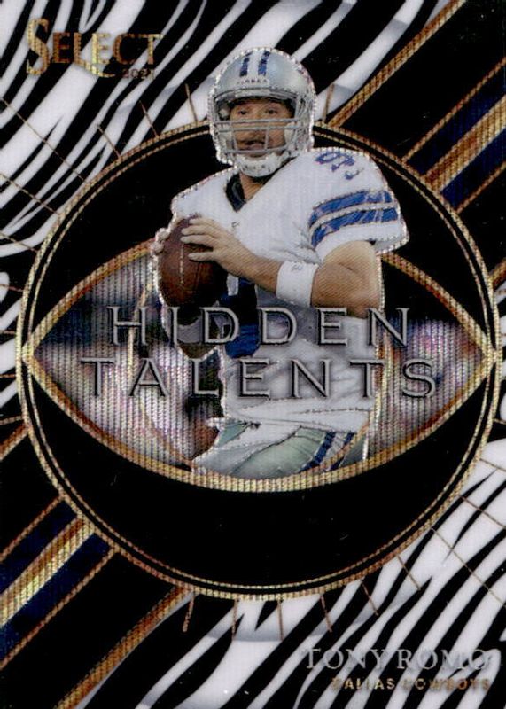 Tony Romo 2021 Select #HT-10 Hidden Talents - Zebra /(SSP) RAW