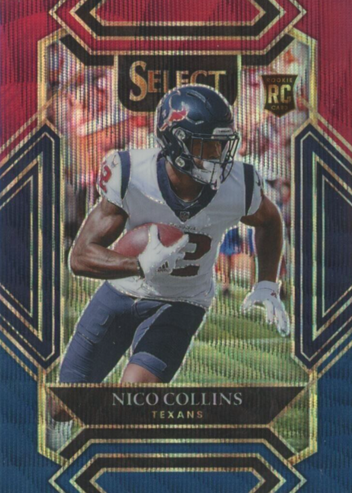 Nico Collins 2021 Select #269 Club Level Tri-Color /149