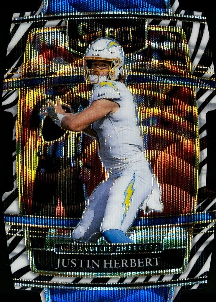 Justin Herbert 2021 Select #19 Concourse Zebra Die-Cut /(SSP