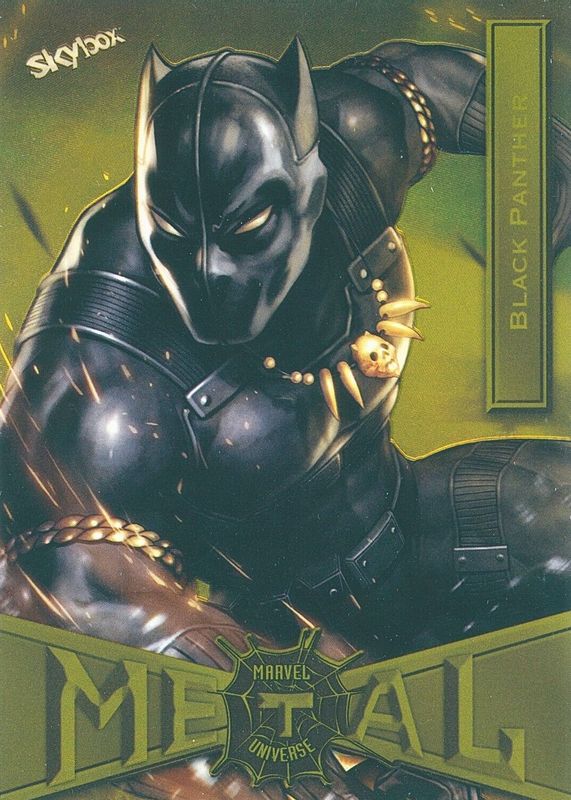 Black Panther 2021 SkyBox Marvel Metal Universe Spider-Man #11 Light FX Yellow RAW