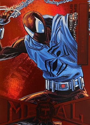 2021 Skybox Marvel Metal Universe Spider-Man #71 Precious Metal Gems Red /90